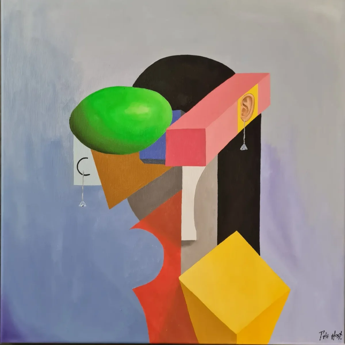 The Host – Portrait, Acrylic Paint, 50 × 50 cm, 2023