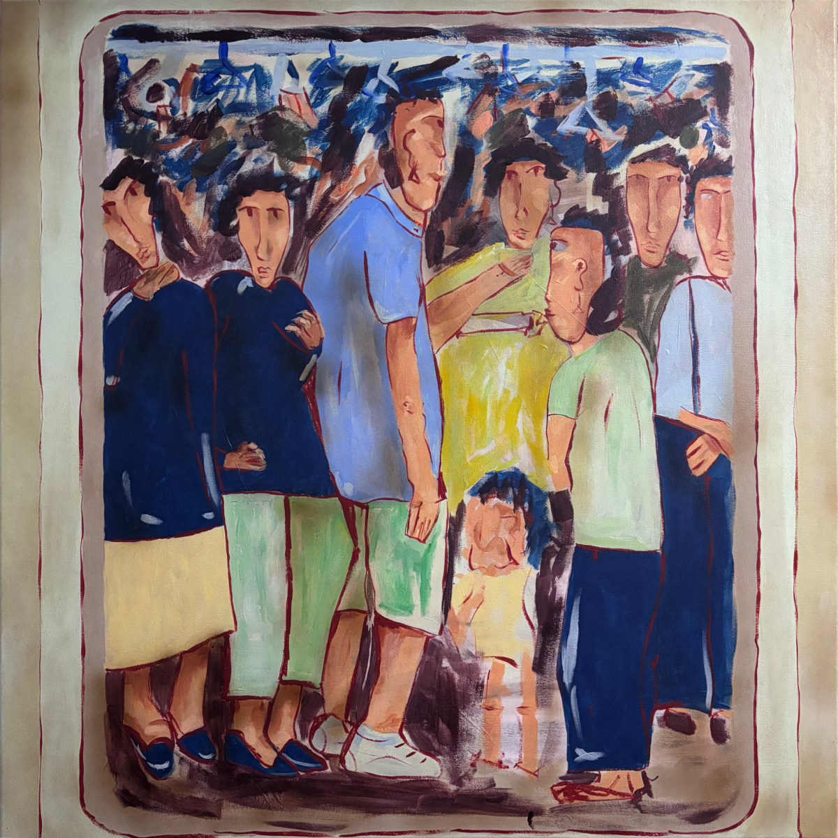 The Host – Metro, Acrylic Paint, 80cm x 80cm