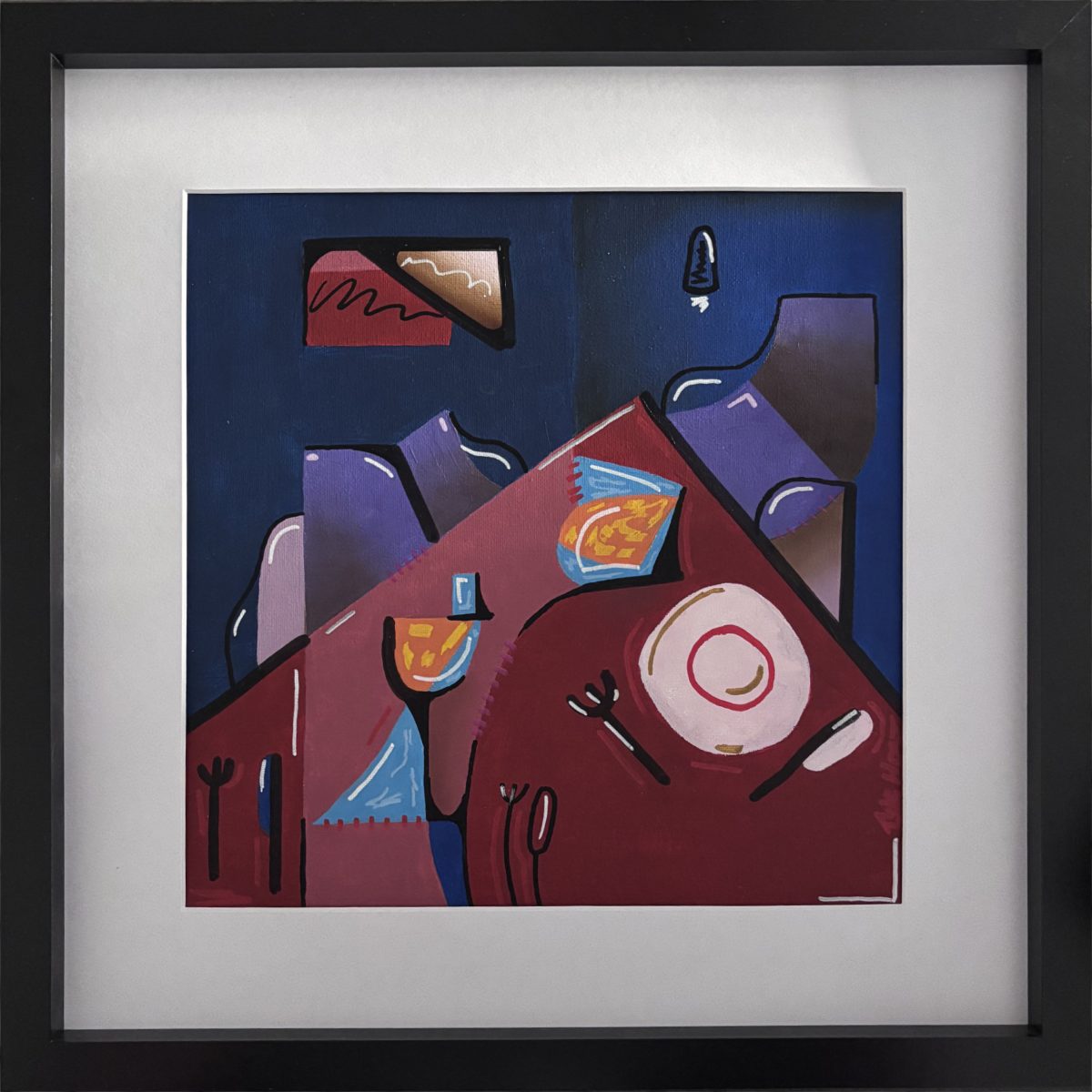 The Host – Date, Acrylic Paint on Painting Board, 30 × 30 cm, 2026