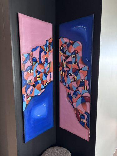 The Host - Fragments #8, Acrylic Paint, 2 × 150 × 50 cm Canvases, 2026